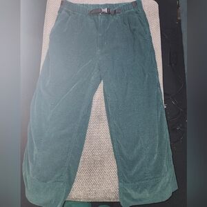 The North Face Wide Leg Corduroy Pants in Teal Green